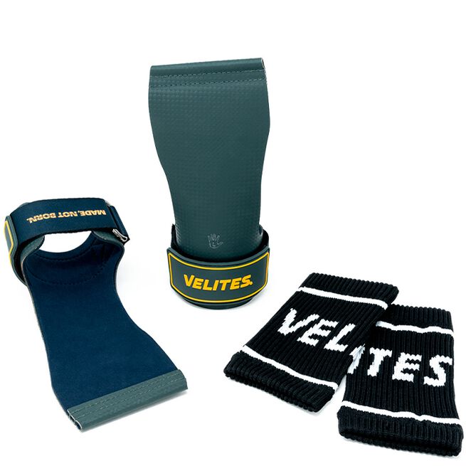 Quad Ultra Hand Grips No Chalk - Dark Green Kit