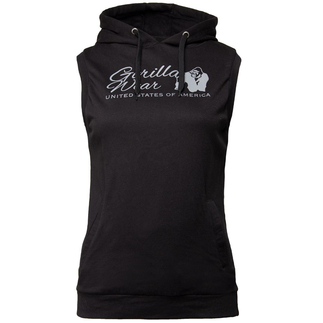 Selma Sleeveless Hoodie Black