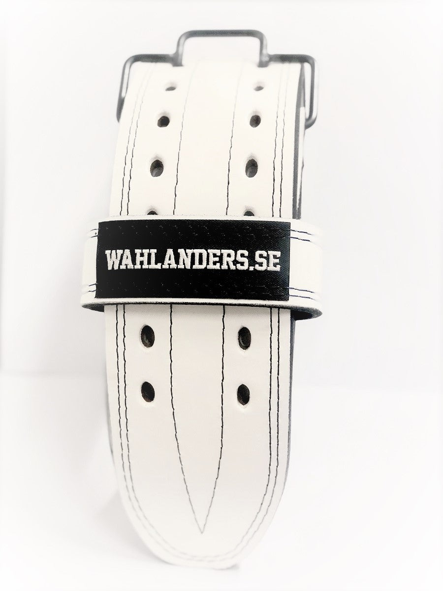 Bälte vit med svart söm