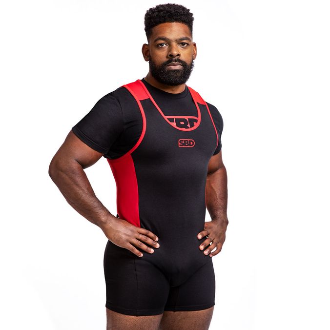 Singlet Mens - Black Red