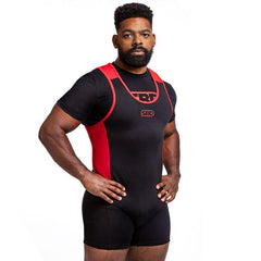 Singlet Mens - Black Red