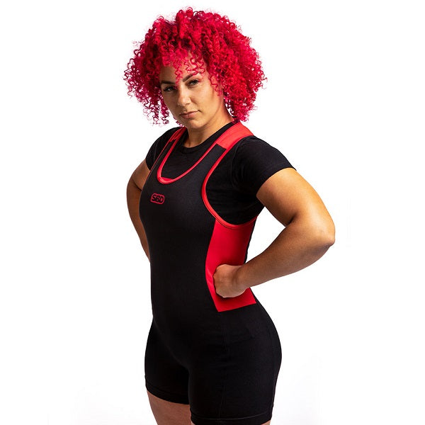 Singlet Womens - Black Red