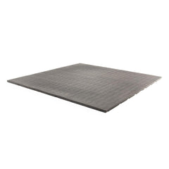 Gummigolv 17mm Vulkaniserat 1x1m - Svart
