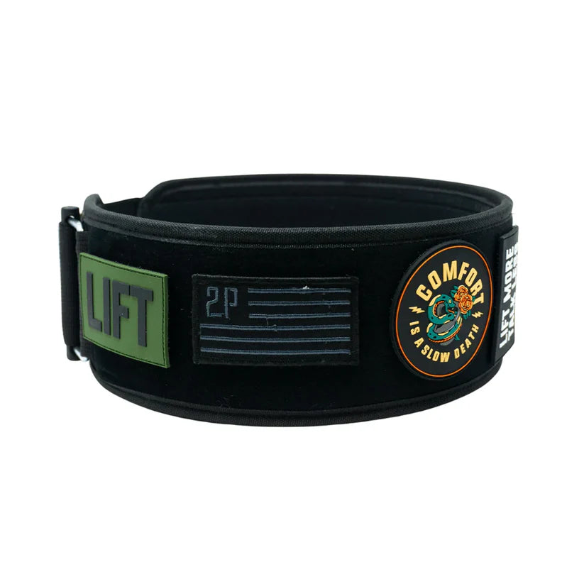 2POOD 2POOD Black Velcro Patch  4" Weightlifting Belt