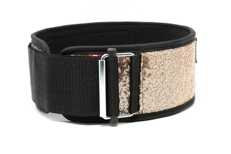 2POOD 2POOD Classy Bling Rose Gold Straight Weightlifting Belt