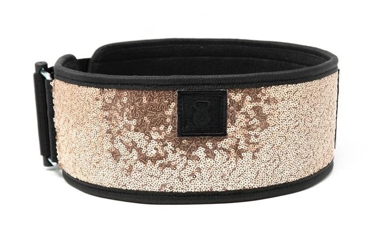 2POOD 2POOD Classy Bling Rose Gold Straight Weightlifting Belt