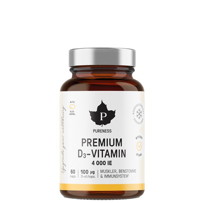 Premium D3-Vitamin 4000 IE 60 kapslar