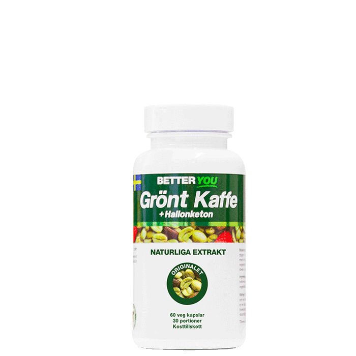 Grönt Kaffe + Hallonketon 60 kapslar