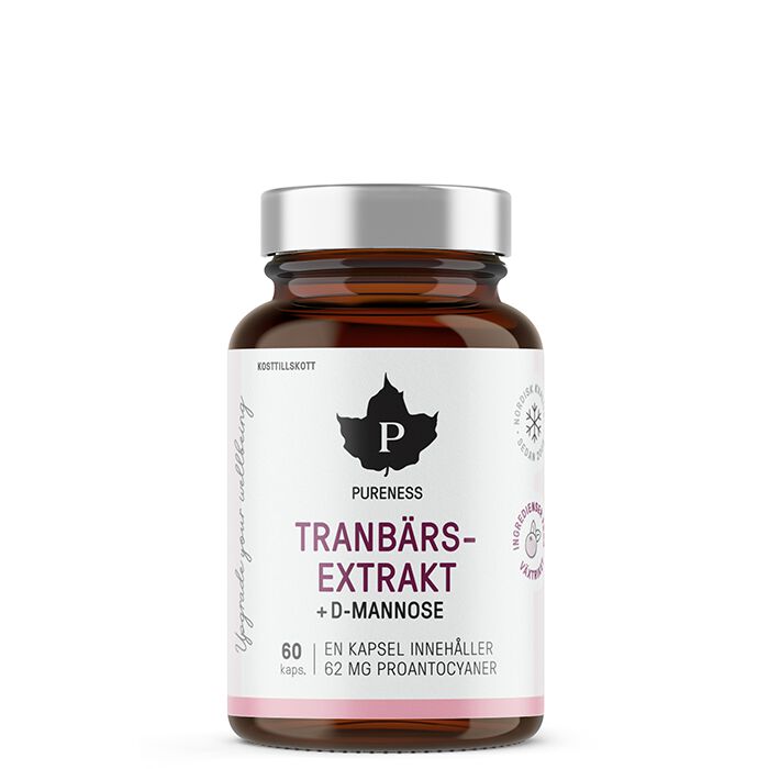 Tranbärsextrakt + D-mannose 60 kapslar