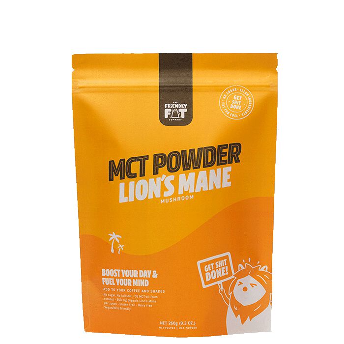 C8 MCT-pulver Lions Mane Mushroom 260 g