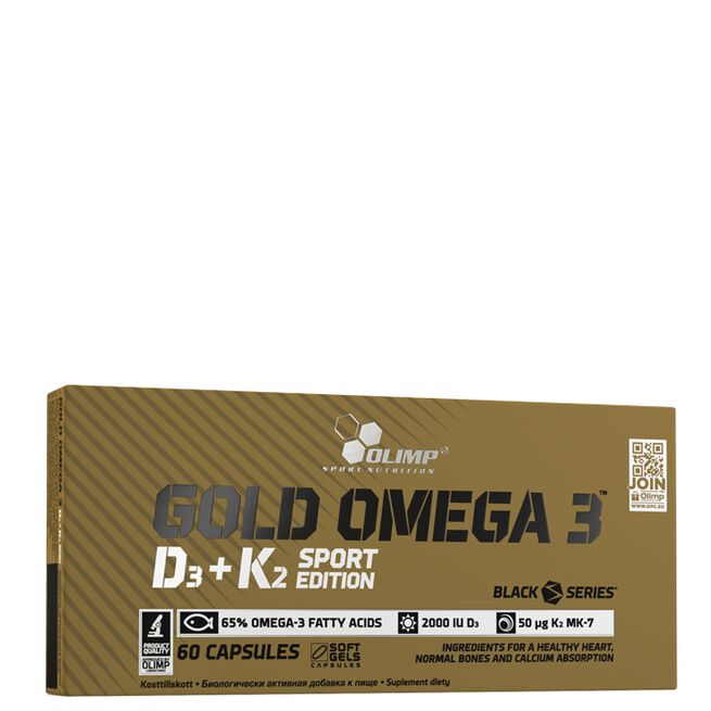 Gold Omega 3 D3+K2 Sport Edition 60 kapslar