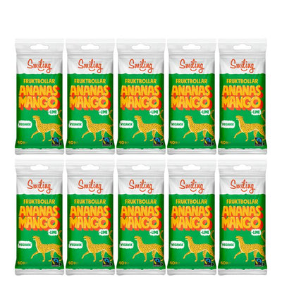 1 x Smiling Fruktbollar Mango/Ananas/Lime, 40 g