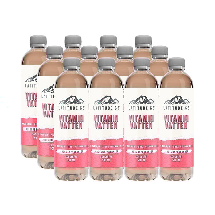 12 x Latitude 65, Vitaminvatten, 500 ml