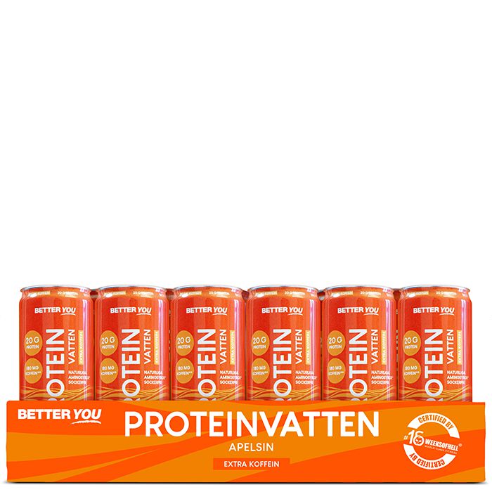 1 x Proteinvatten 330 ml Koffein Apelsin