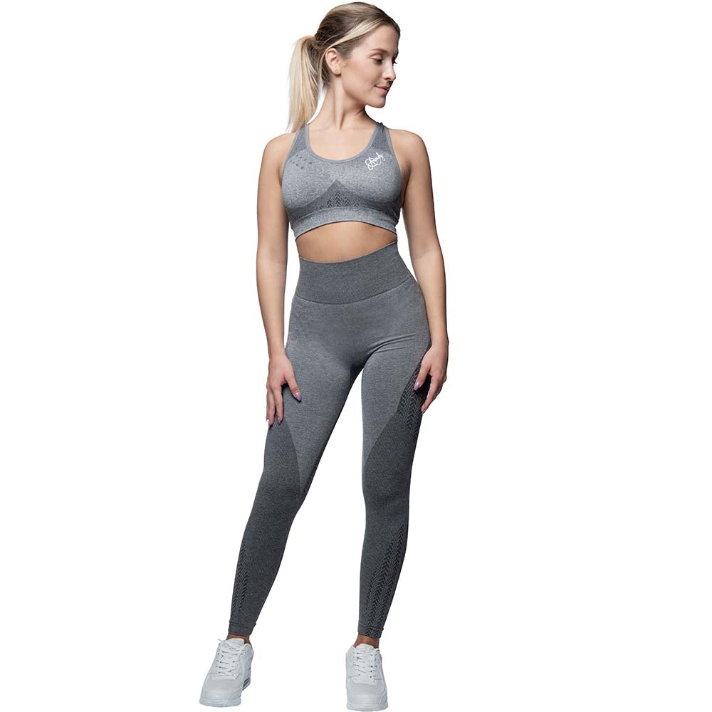 Anarchy Apparel Wabisabi Seamless Leggings Taupe Grey s