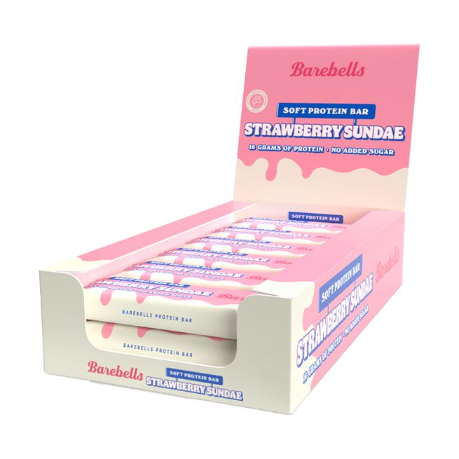 Barebells 12 x Barebells Soft Proteinbar 55 g Strawberry Sundae
