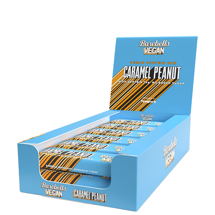 Barebells 12 x Barebells Vegansk Proteinbar 55 g Peanut Caramel