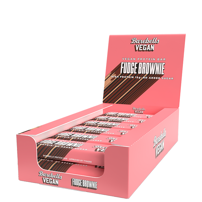 Barebells 12 x Barebells Vegansk Proteinbar 55 g Fudge Brownie