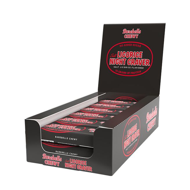 Barebells 18 x Chewy, 40 g Salt Licorice Night Craver