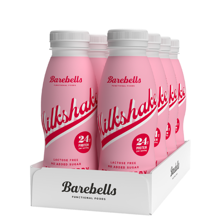 Barebells 8 x Barebells Protein Milkshake, 330 ml Strawberry