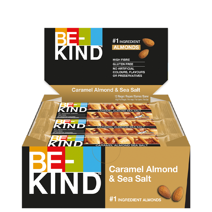 Be-kind 12 x BeKind Core Bar 40 g Caramel Almond & Sea Salt