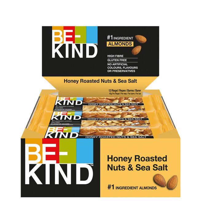 Be-kind 12 x Core Bar 40 g Honungsrostade Nötter & Havssalt