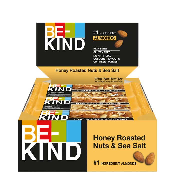 Be-kind 12 x Core Bar 40 g Honungsrostade Nötter & Havssalt