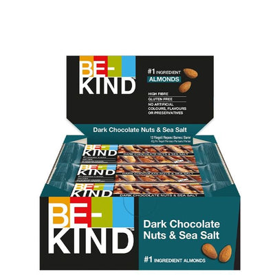 Be-kind 12 x Core Bar 40 g Mörk Choklad Nötter & Havssalt