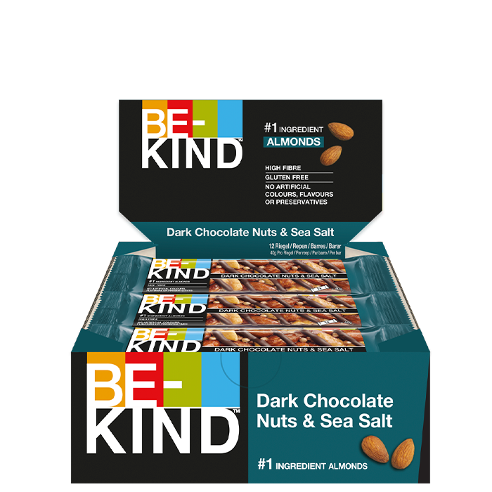 Be-kind 12 x Core Bar 40 g Mörk Choklad Nötter & Havssalt
