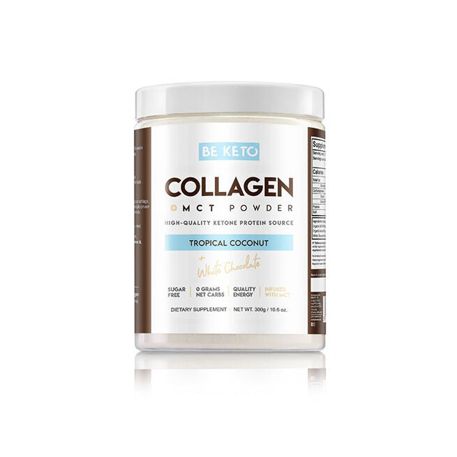 BeKeto KETO Collagen +MCT 300 g Tropical Coconut & White Chocolate