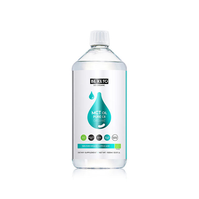 BeKeto KETO Organic MCT Oil Liquid C8 1000 ml