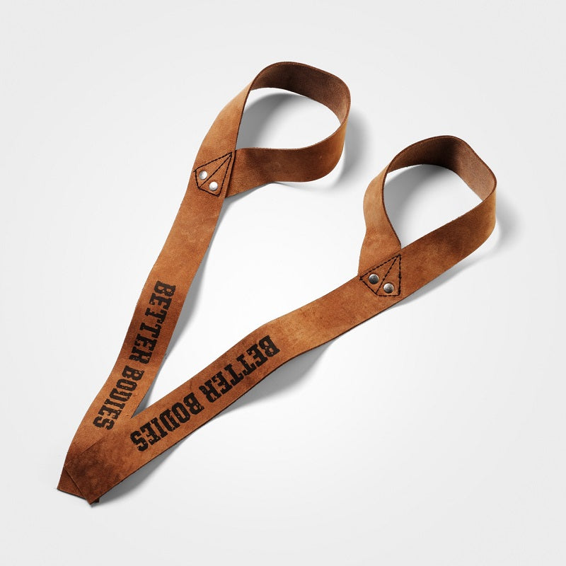 Better Bodies 1.5 Inch Leather Straps Brown