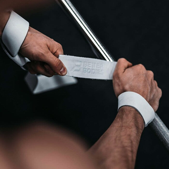Better Bodies Gear Lifting Straps Läder Grå