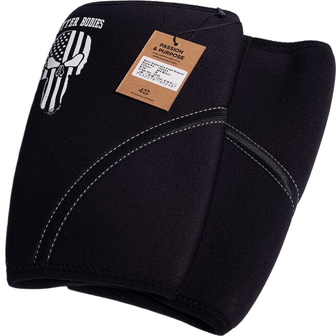 Better Bodies Gear Skull Neoprene Knee Sleeve, Black X-small