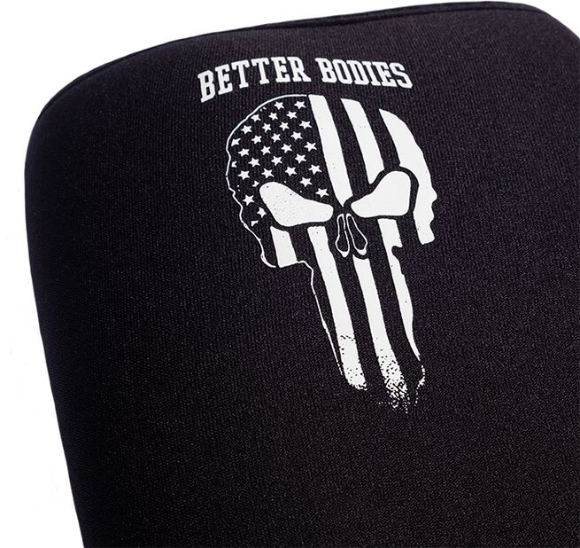 Better Bodies Gear Skull Neoprene Knee Sleeve, Black X-small