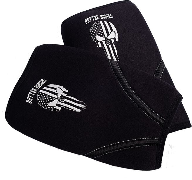 Better Bodies Gear Skull Neoprene Knee Sleeve, Black X-small