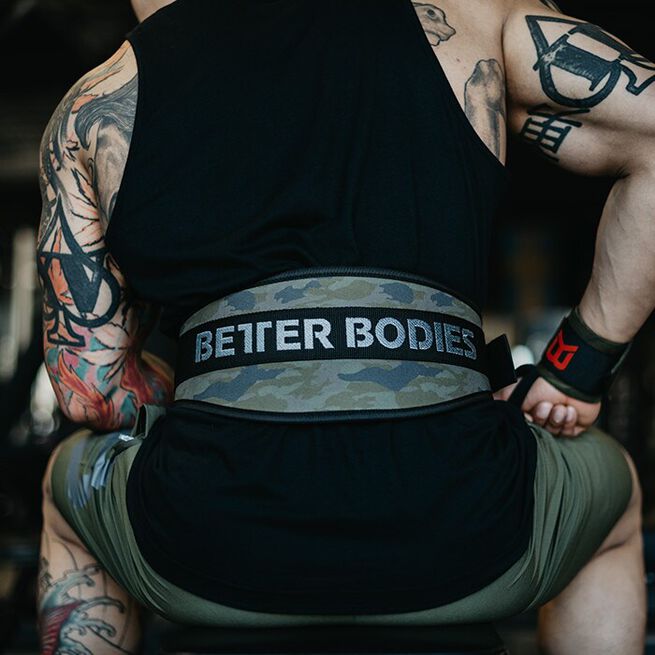 Better Bodies Gear Träningsbälte Kamouflage Mörkgrön