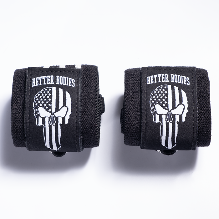 Better Bodies Gear Wrist Wraps 18 inch, Black/White