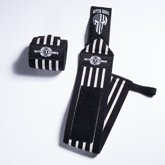 Better Bodies Gear Wrist Wraps 18 inch, Black/White