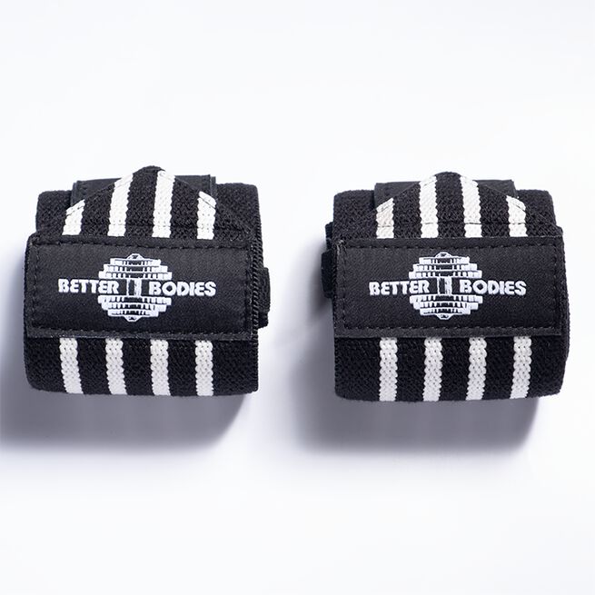 Better Bodies Gear Wrist Wraps 18 inch, Black/White