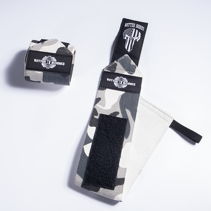 Better Bodies Gear Wrist Wraps 18 inch, Grey Camoprint