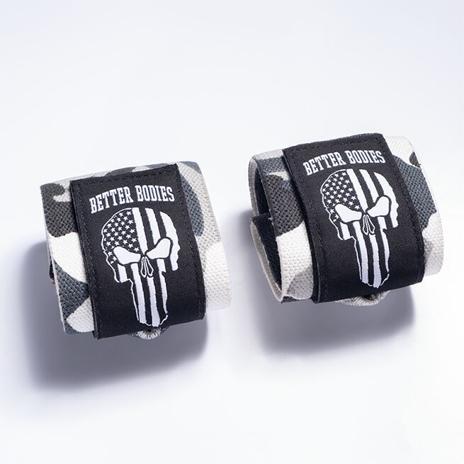 Better Bodies Gear Wrist Wraps 18 inch, Grey Camoprint