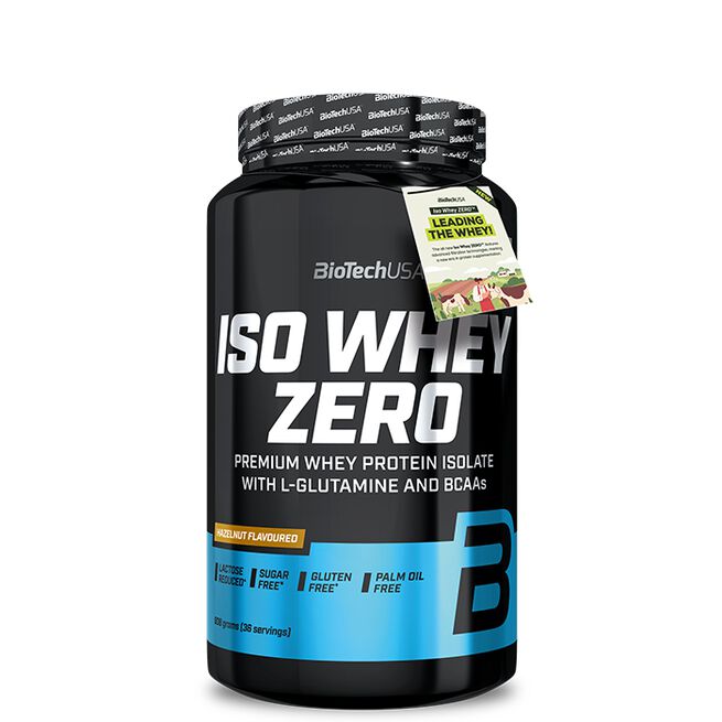 Biotech USA Iso Whey Zero Laktosreducerat Vassleproteinisolat 908 g Hazelnut