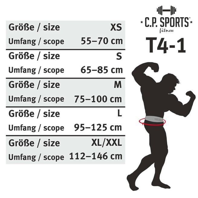 C.P. Sports Bredt Lyftarbälte Svart Large