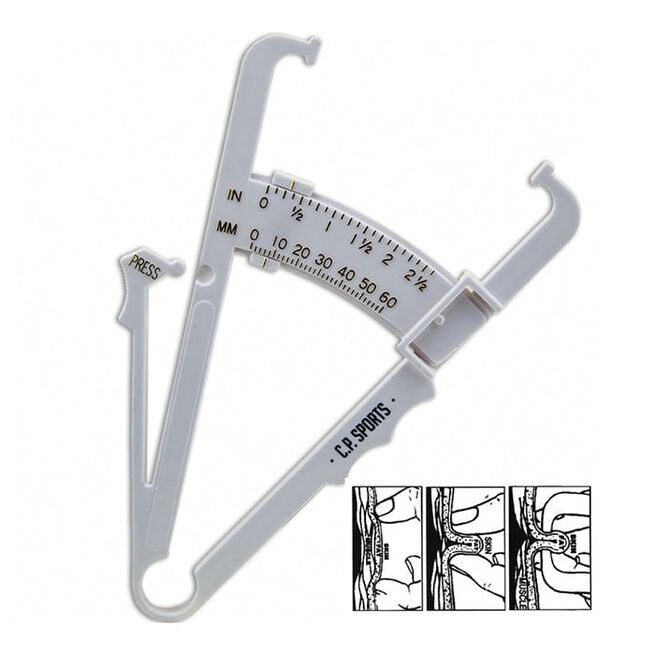 C.P. Sports Fat Caliper Kroppsfettmätare Vit