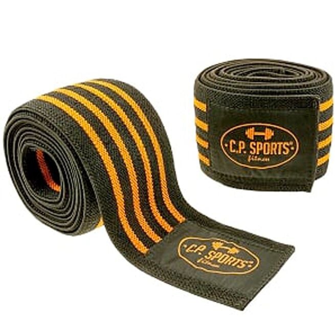 C.P. Sports Knee Wraps, 2 m Svart/Orange