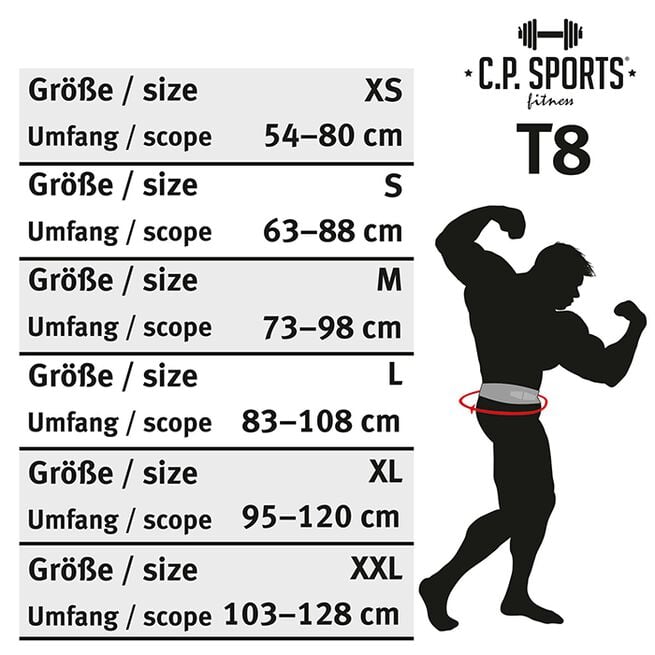 C.P. Sports Powerlifting Lyftarbälte Svart