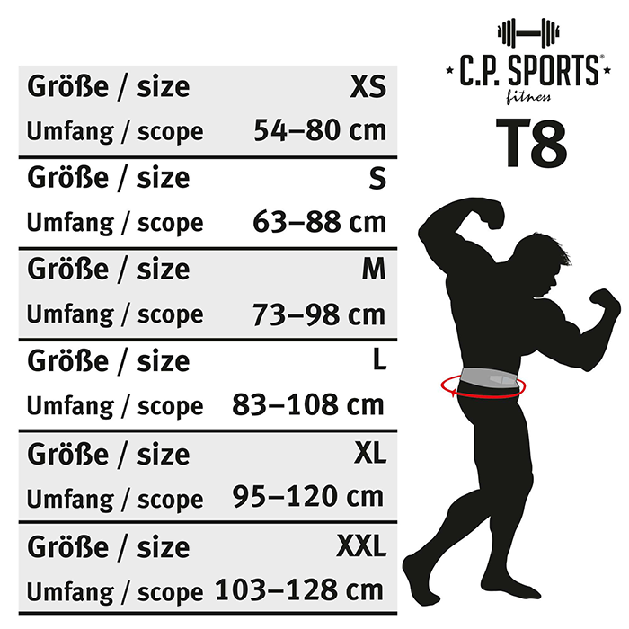 C.P. Sports Powerlifting Lyftarbälte Svart