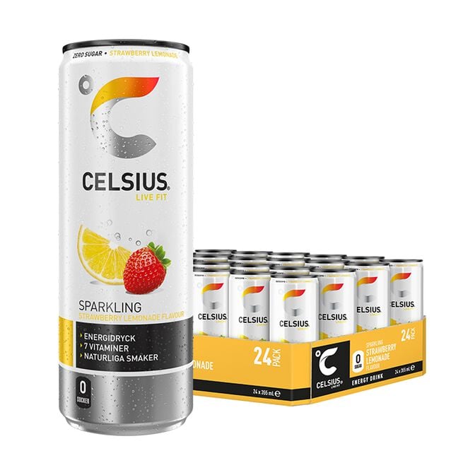 Celsius 24 x Celsius, 355 ml 2 kr pant Strawberry Lemonade