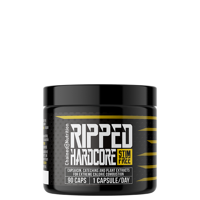 Chained Nutrition Ripped Hardcore Stimfree Fettförbrännare 90 Kapslar